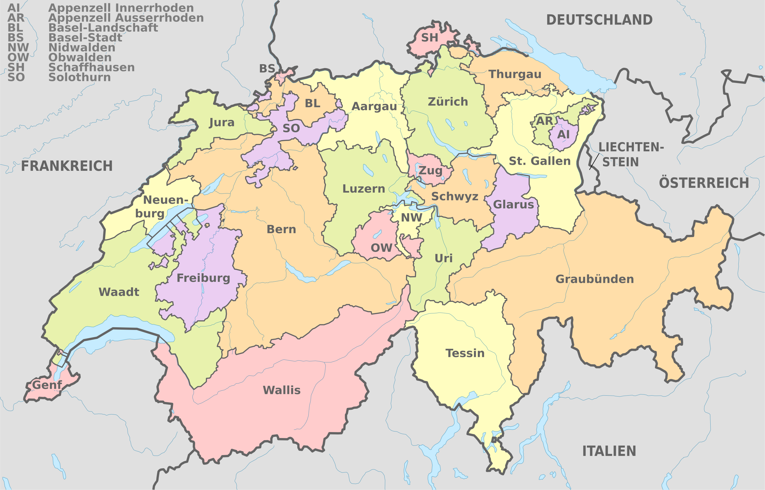 Administrative divisions of Switzerland