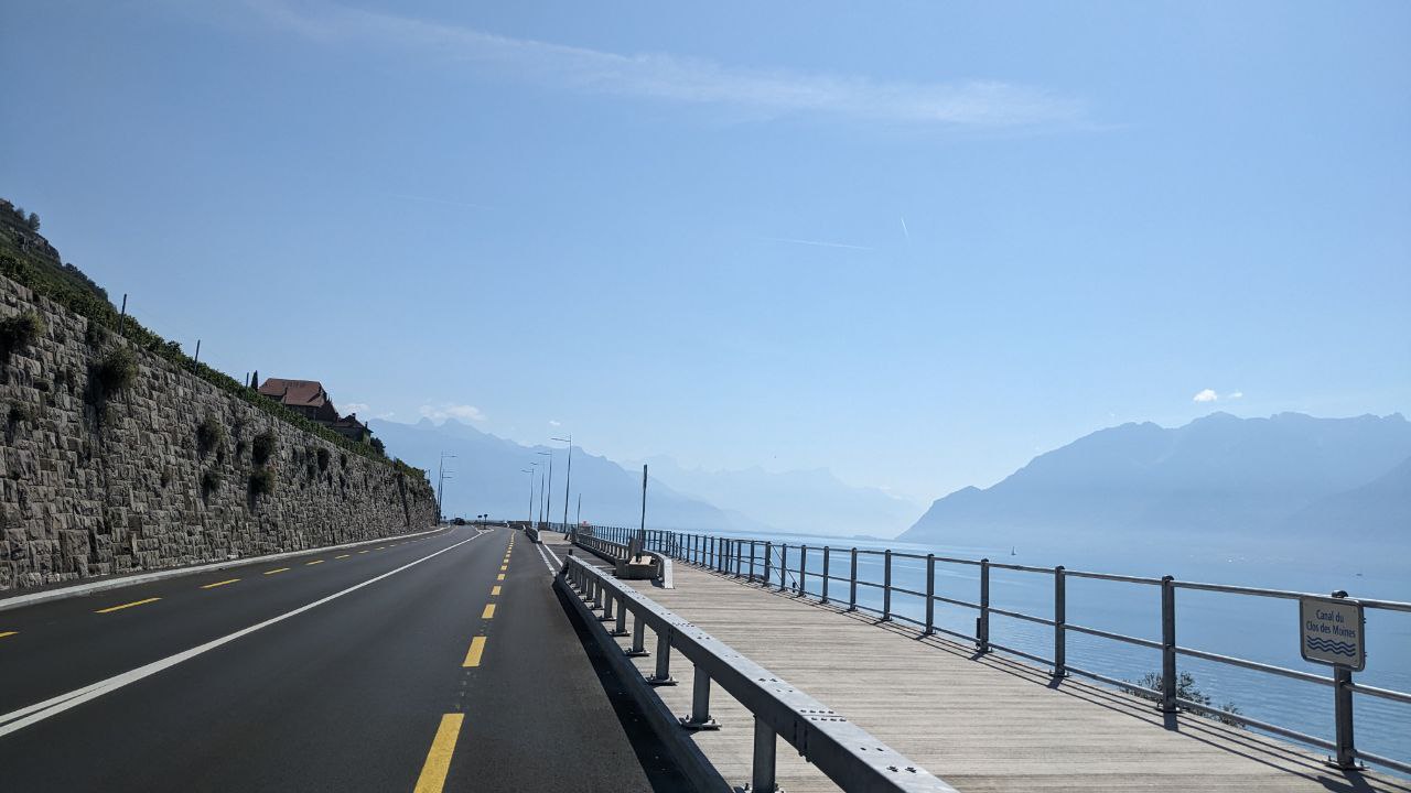 Road by Lake Geneva